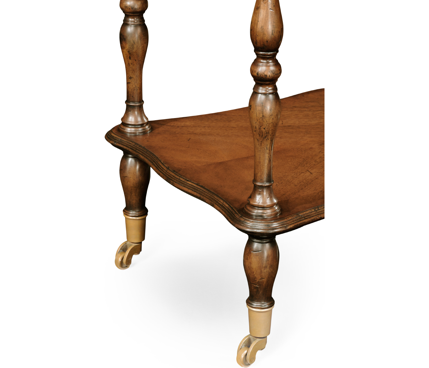 Mahogany Four-Tier Étagère with Serpentine Shelf