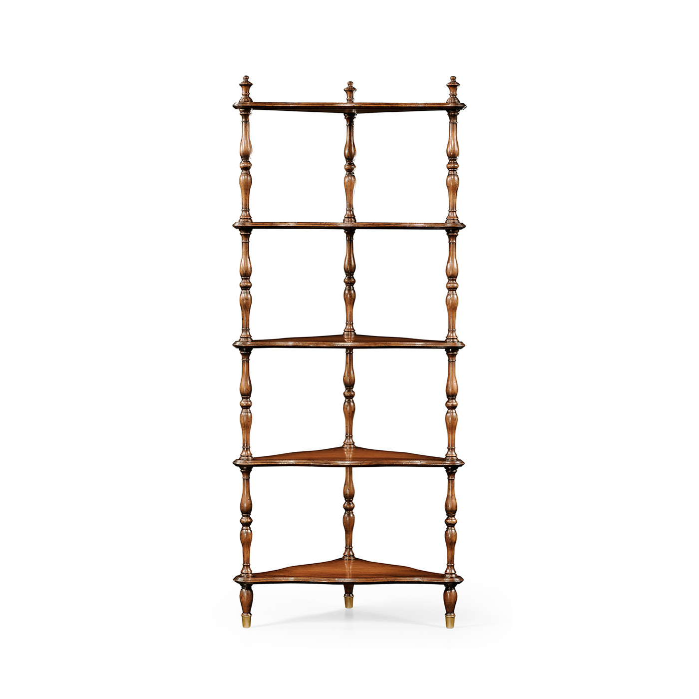Mahogany Five-Tier Corner Étagère