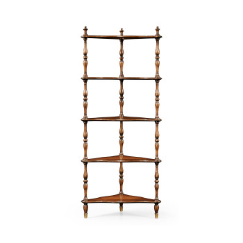 Mahogany Five-Tier Corner Étagère