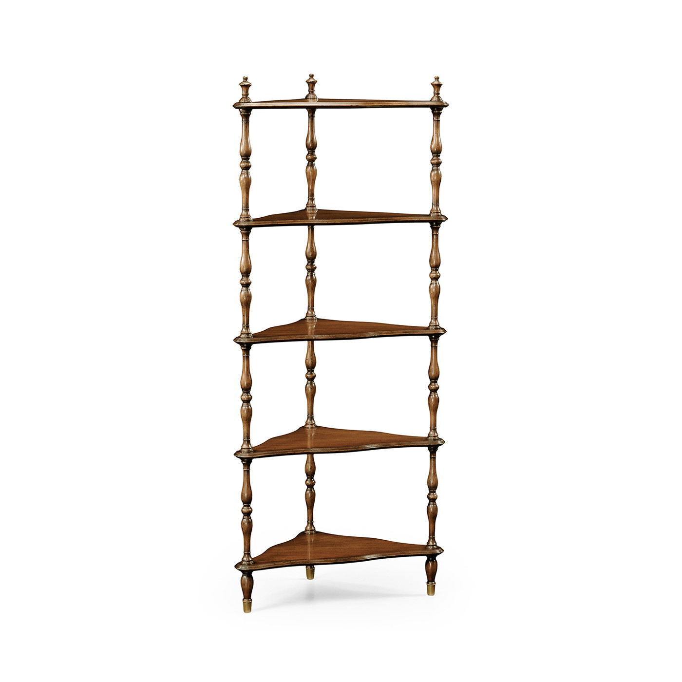 Mahogany Five-Tier Corner Étagère