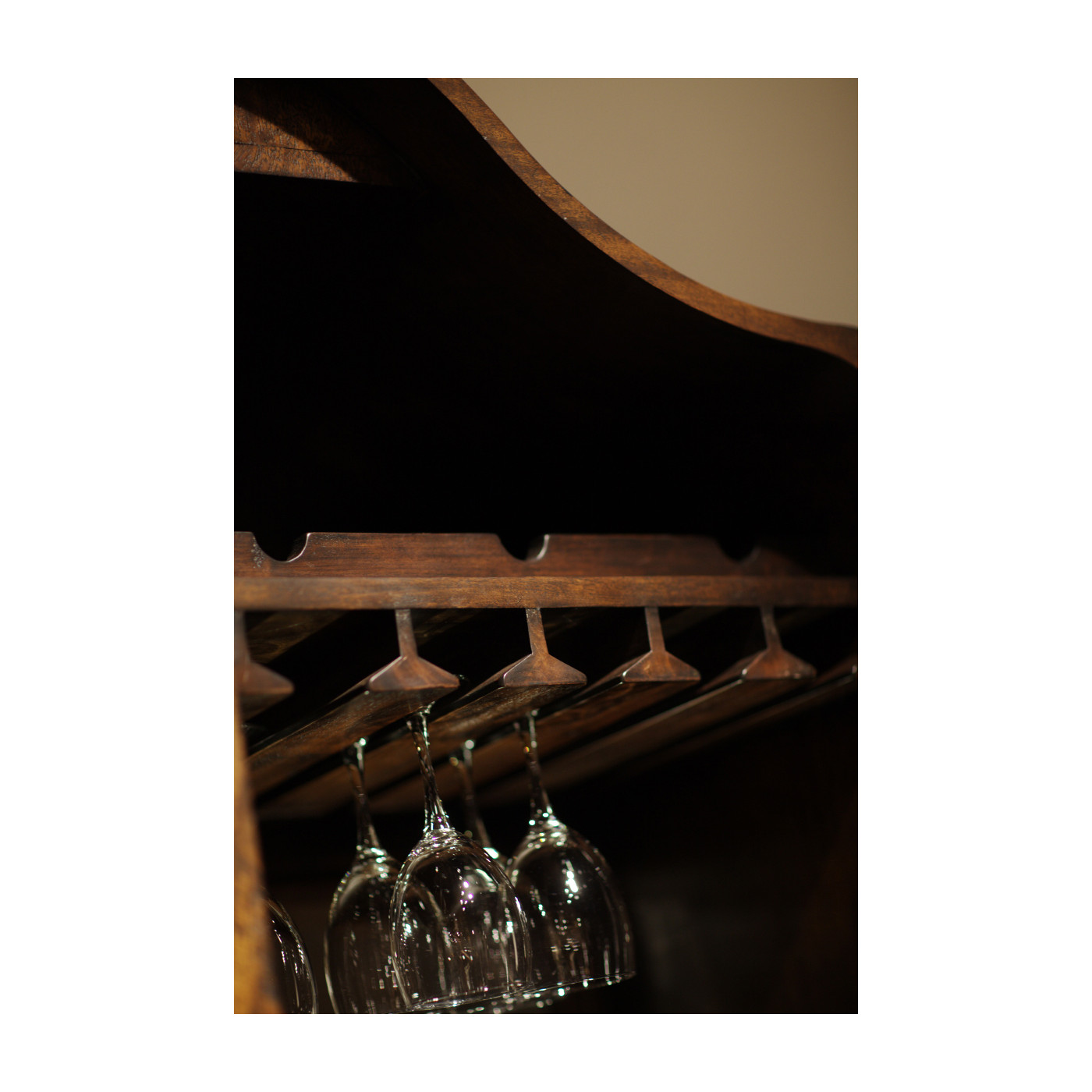 Spanish style crotch walnut drinks cabinet