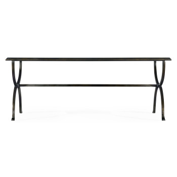 Églomisé & Bronze Iron Coffee Table