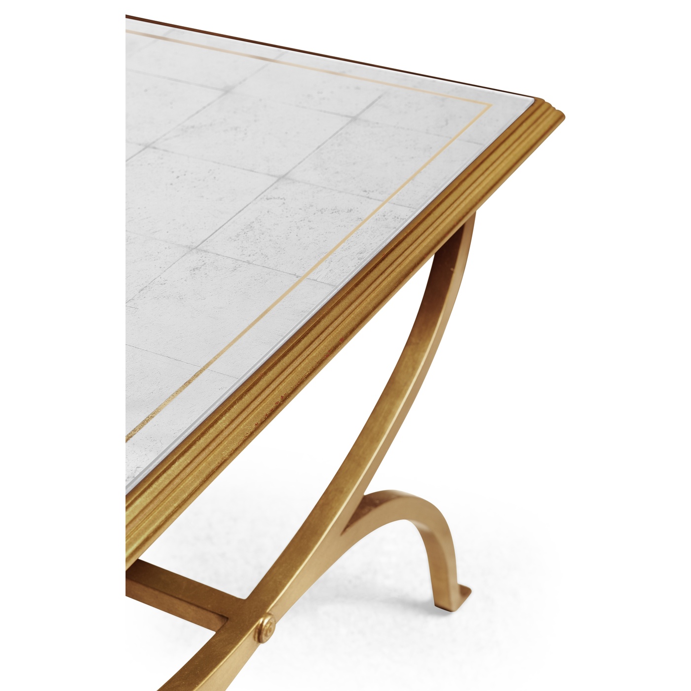 Églomisé & Gilded Iron Coffee Table