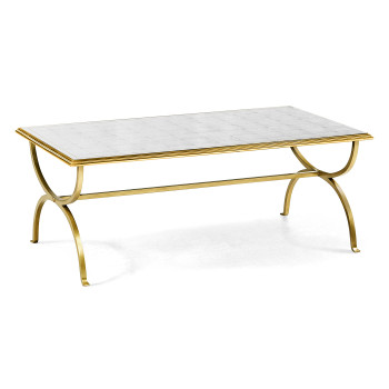 Églomisé & Gilded Iron Coffee Table