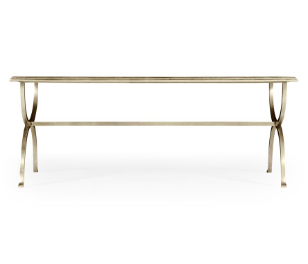 Églomisé & Silver Iron Coffee Table