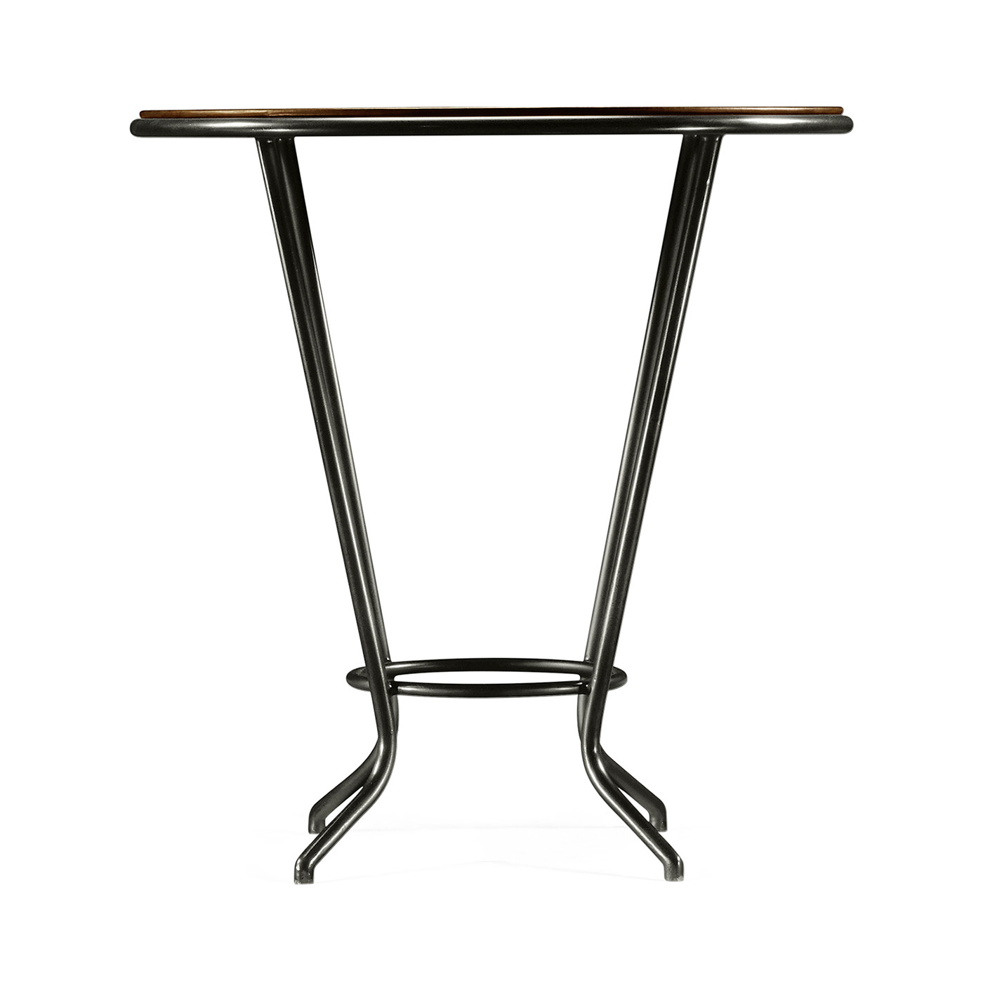 Leather top & bronze iron side table