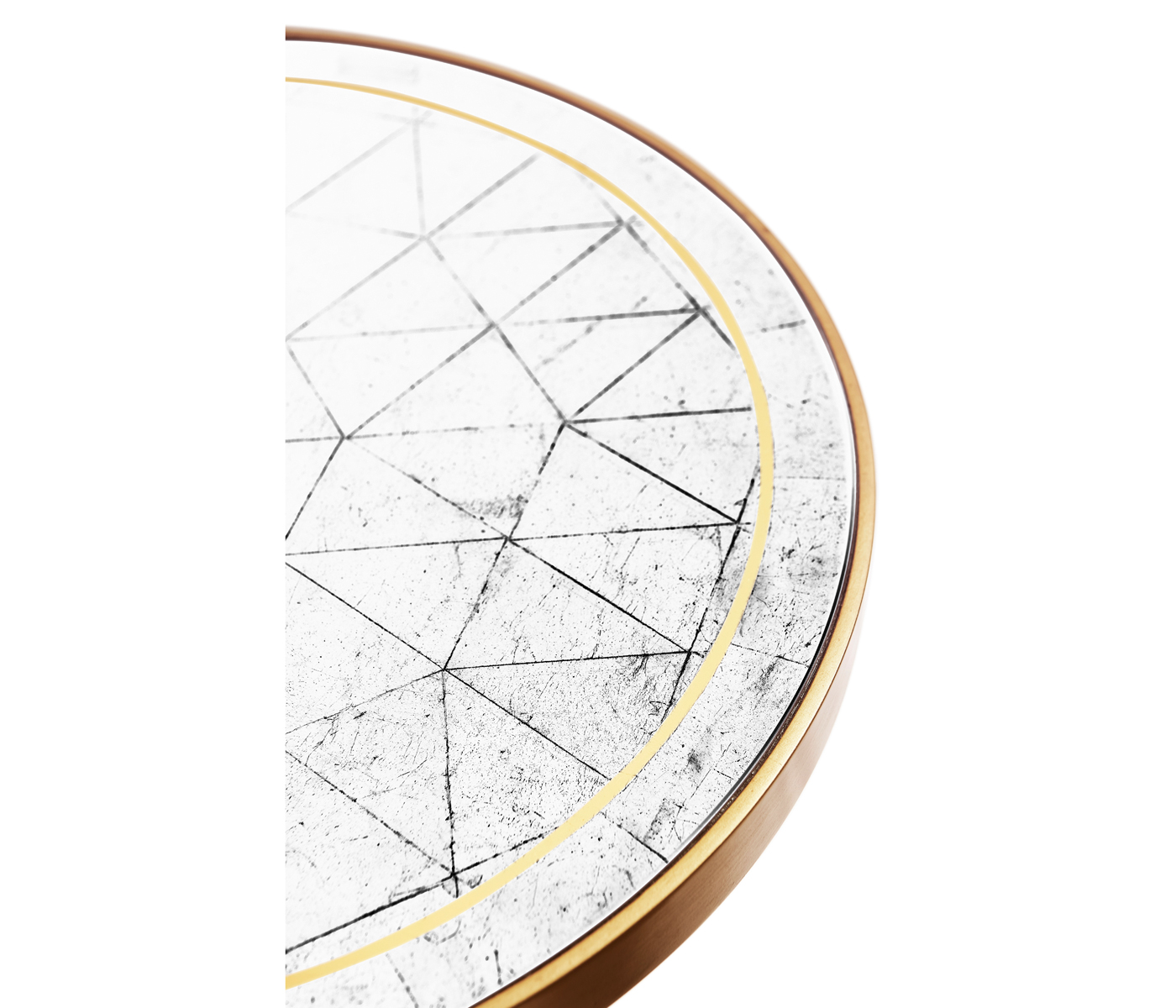 Églomisé & Gilt Iron Round Wine Table