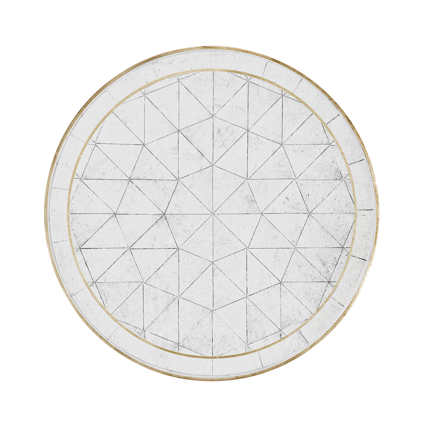 Églomisé & Silver Iron Round Wine Table