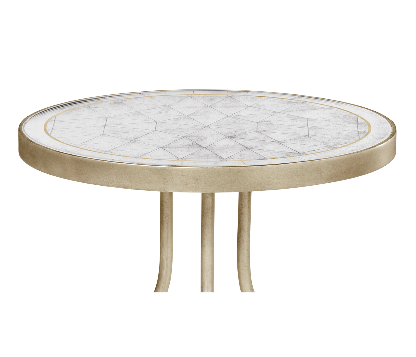 Églomisé & Silver Iron Round Wine Table
