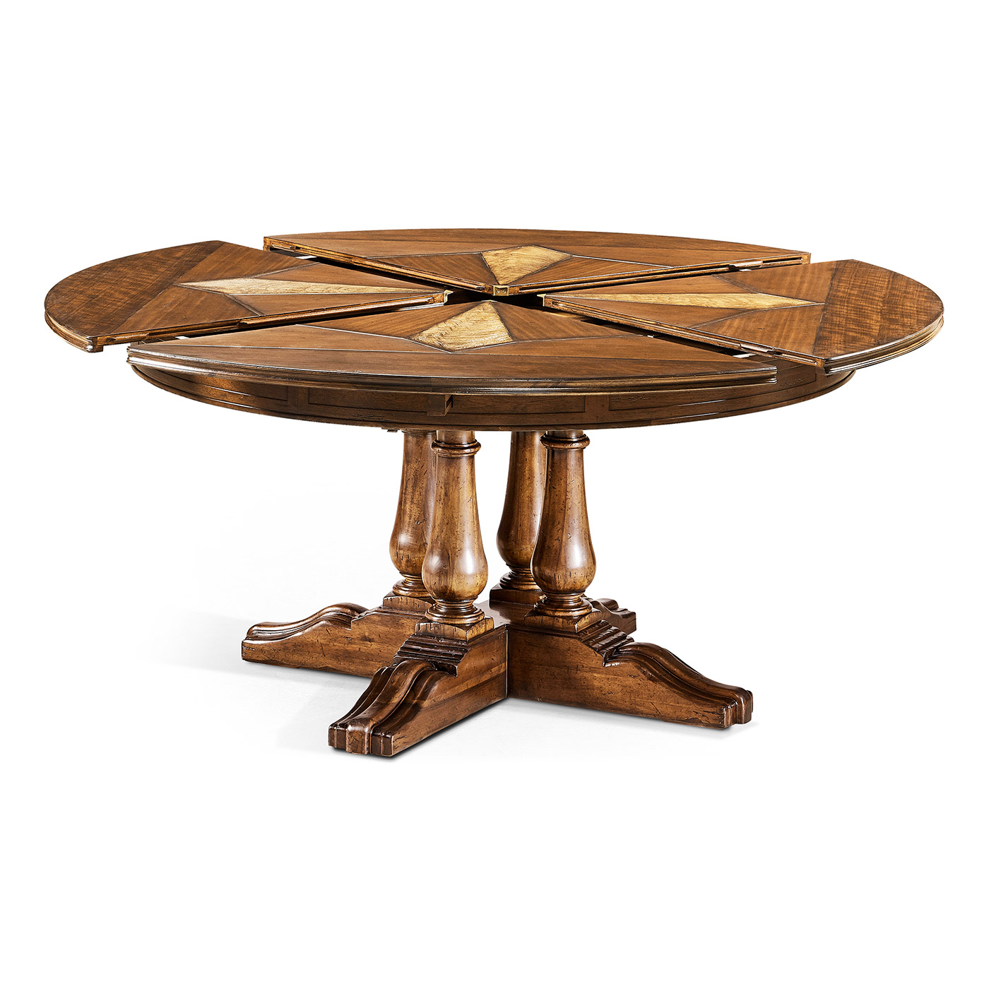 Round Country Extending Dining Table 59