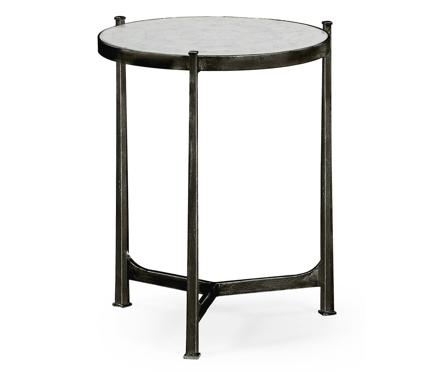 Églomisé & Bronze Medium Iron Lamp Table
