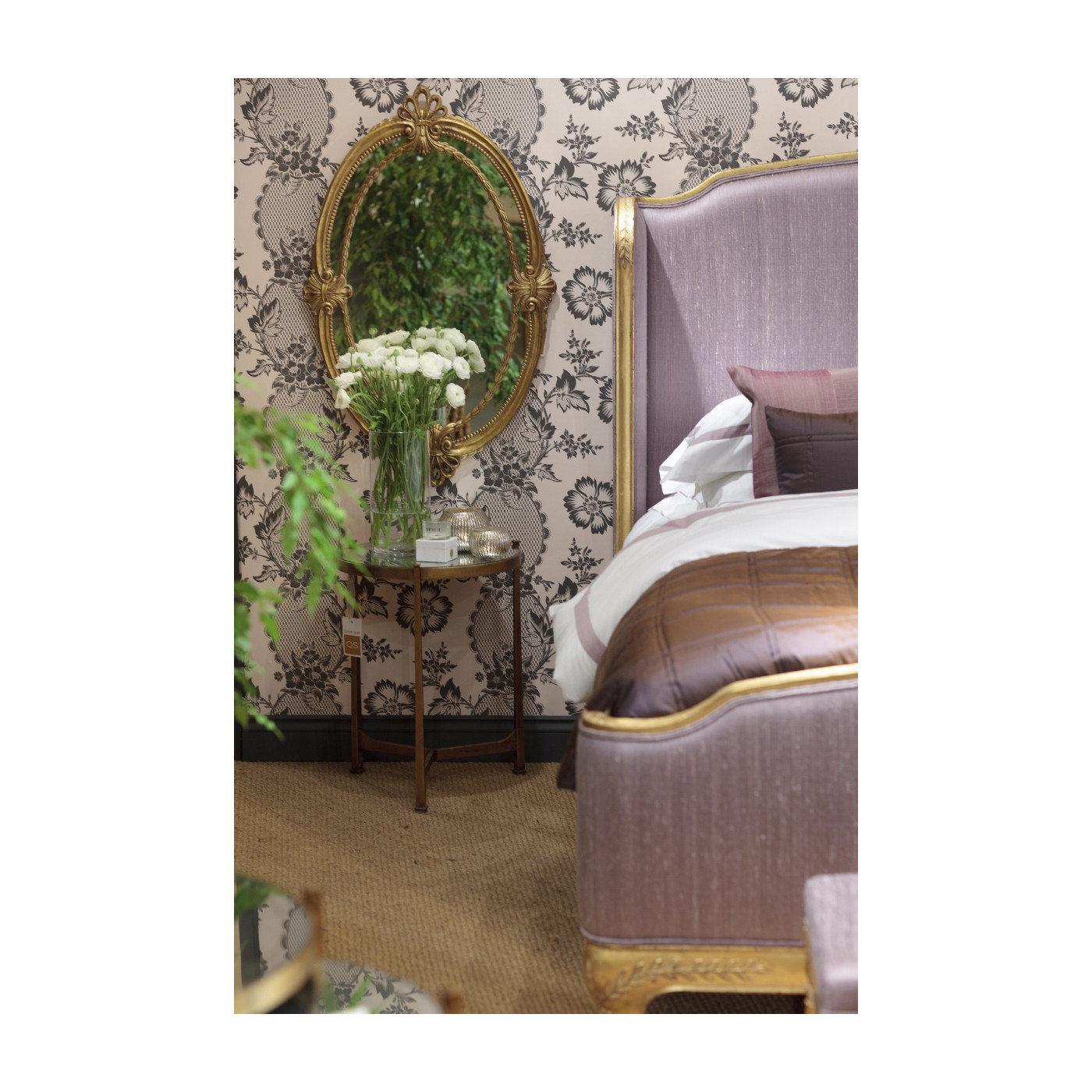 Églomisé & Gilded Iron Medium Lamp Table