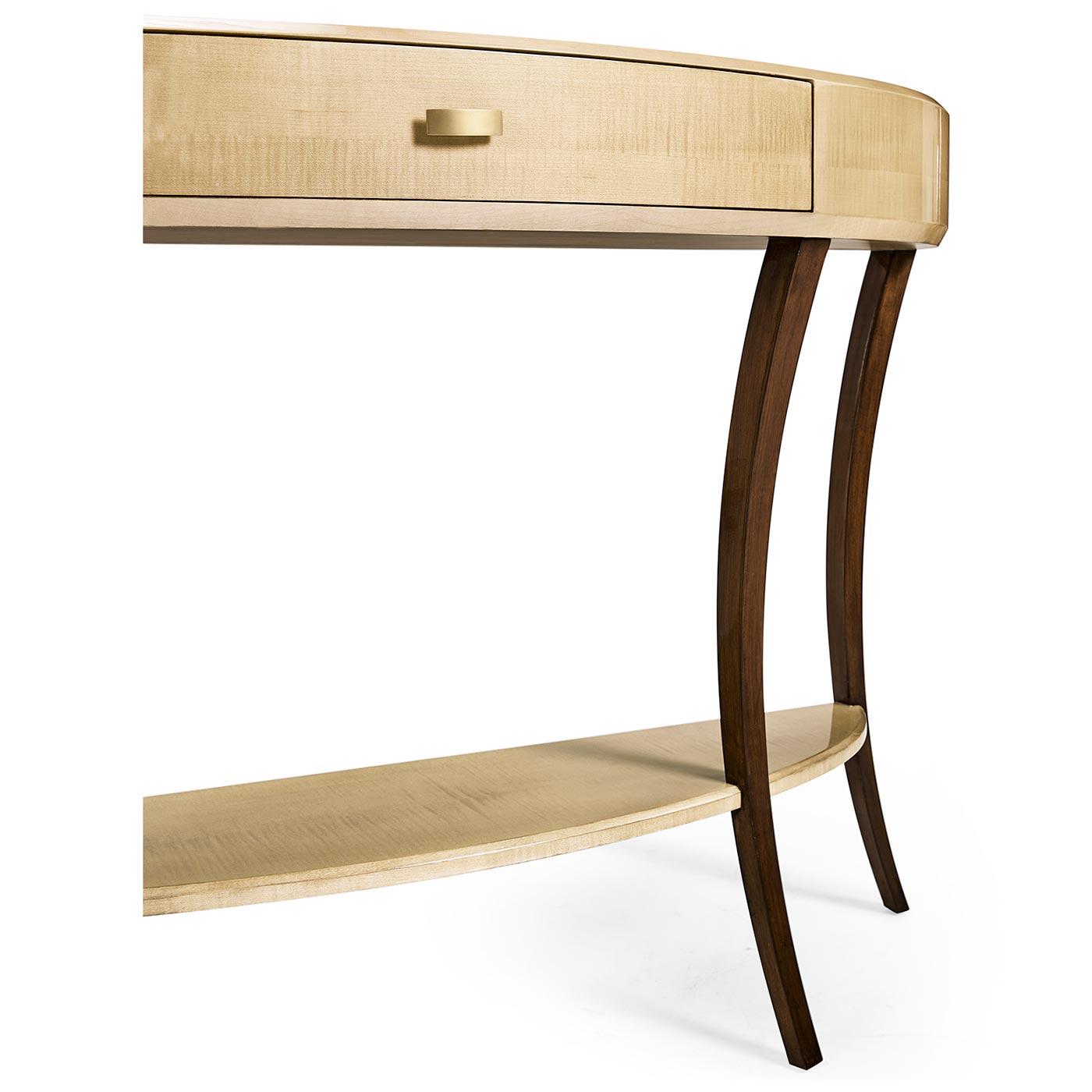 Art Deco Large Demilune Console Table with Drawer