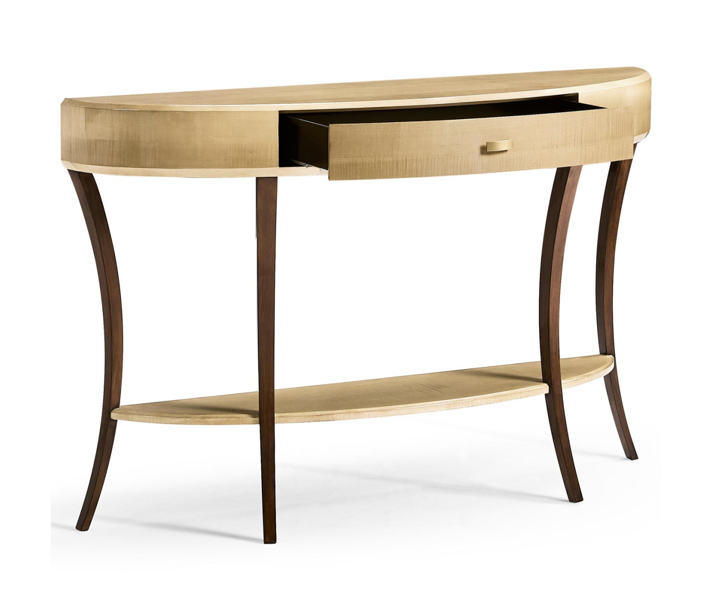 Art Deco Large Demilune Console Table with Drawer