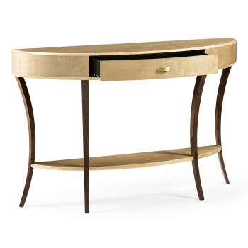 Art Deco Large Demilune Console Table with Drawer