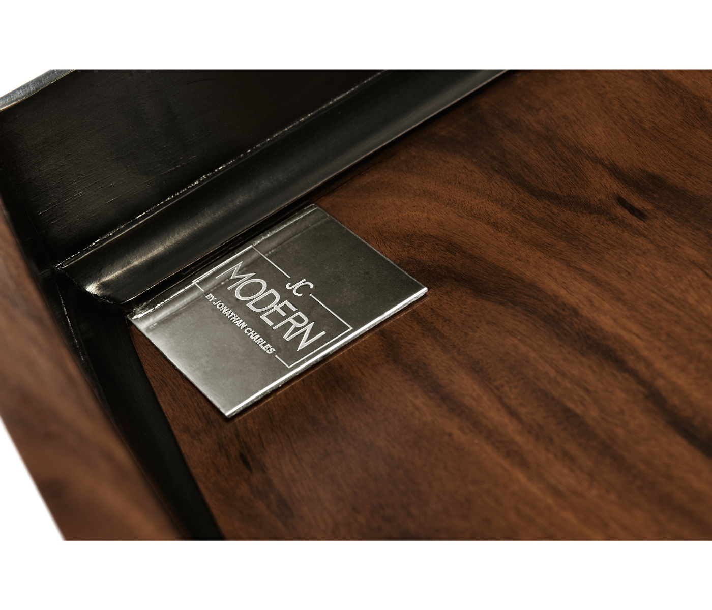 Art Deco Satin Large Demilune Console Table with Drawer