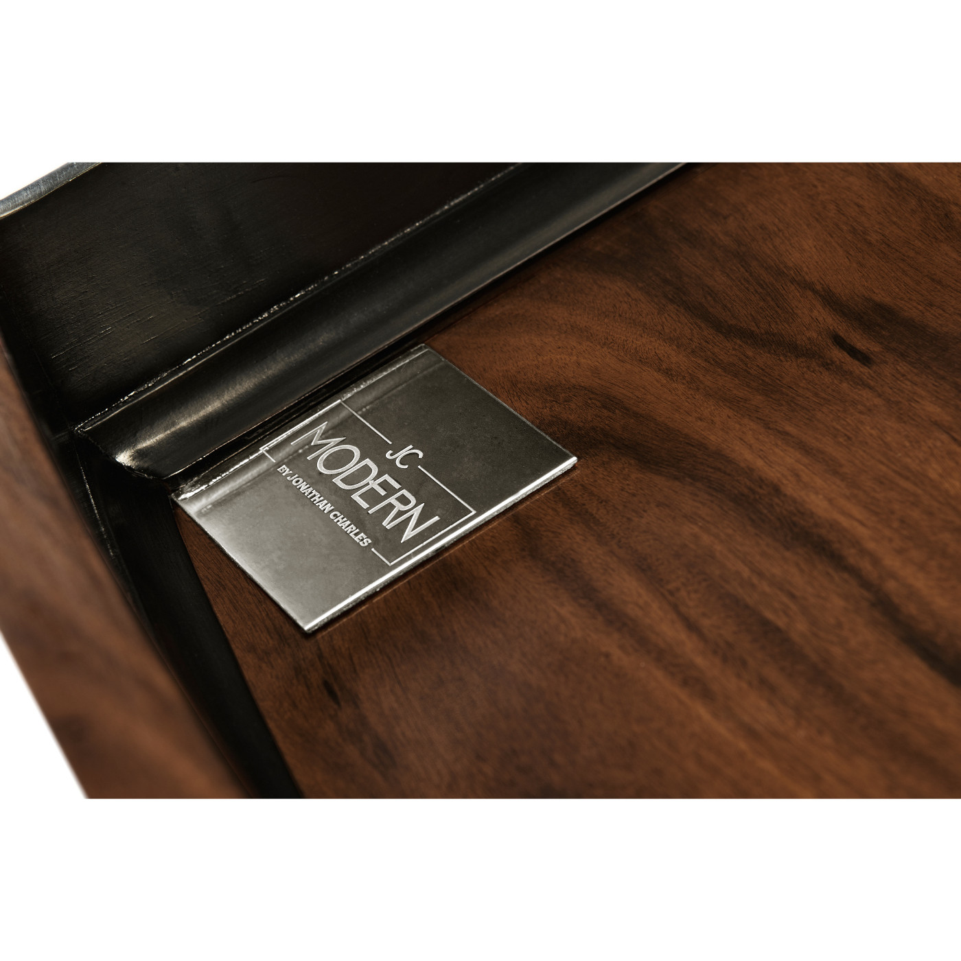 Art Deco Satin Large Demilune Console Table with Drawer