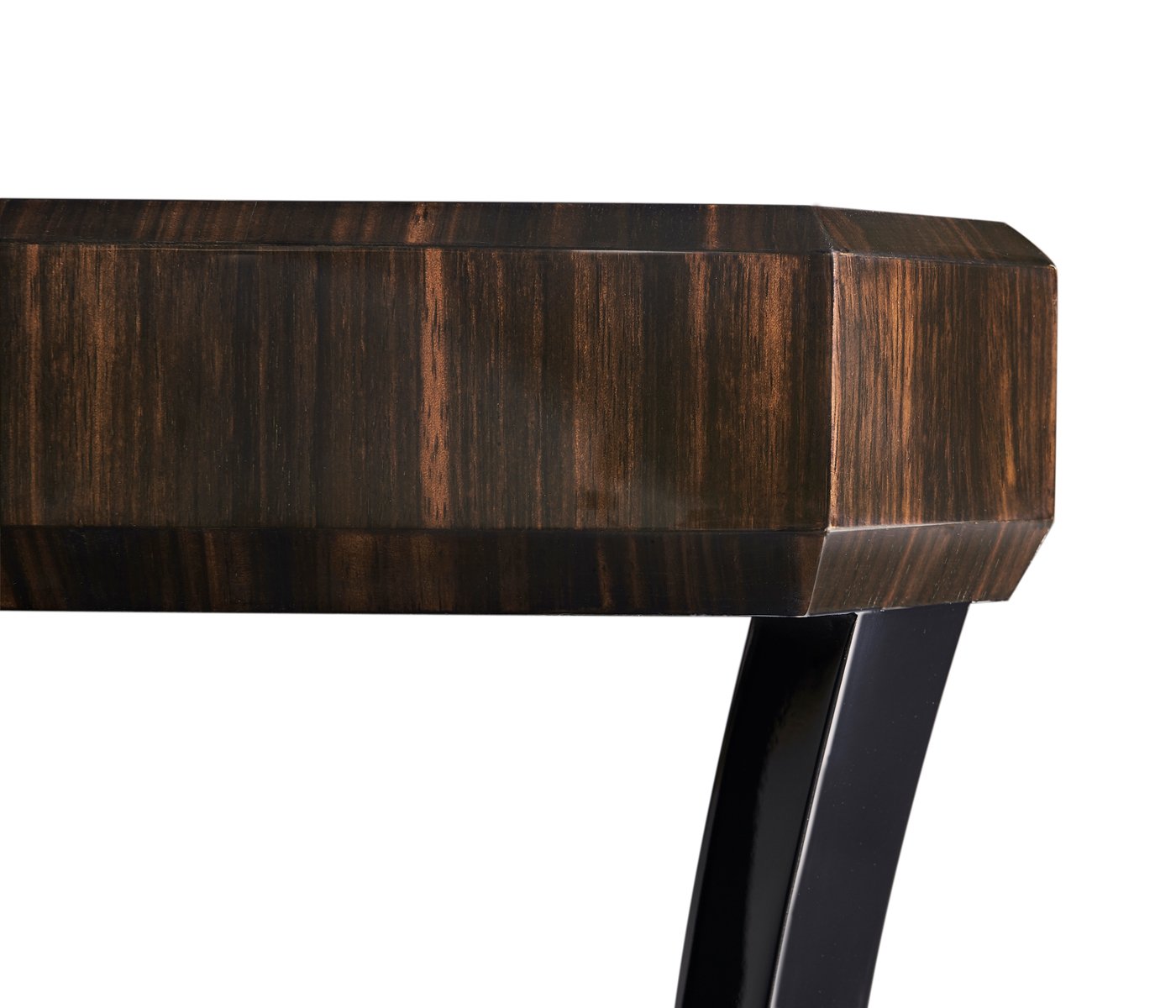 Small Square Art Deco Macassar Ebony High Lustre Side Table