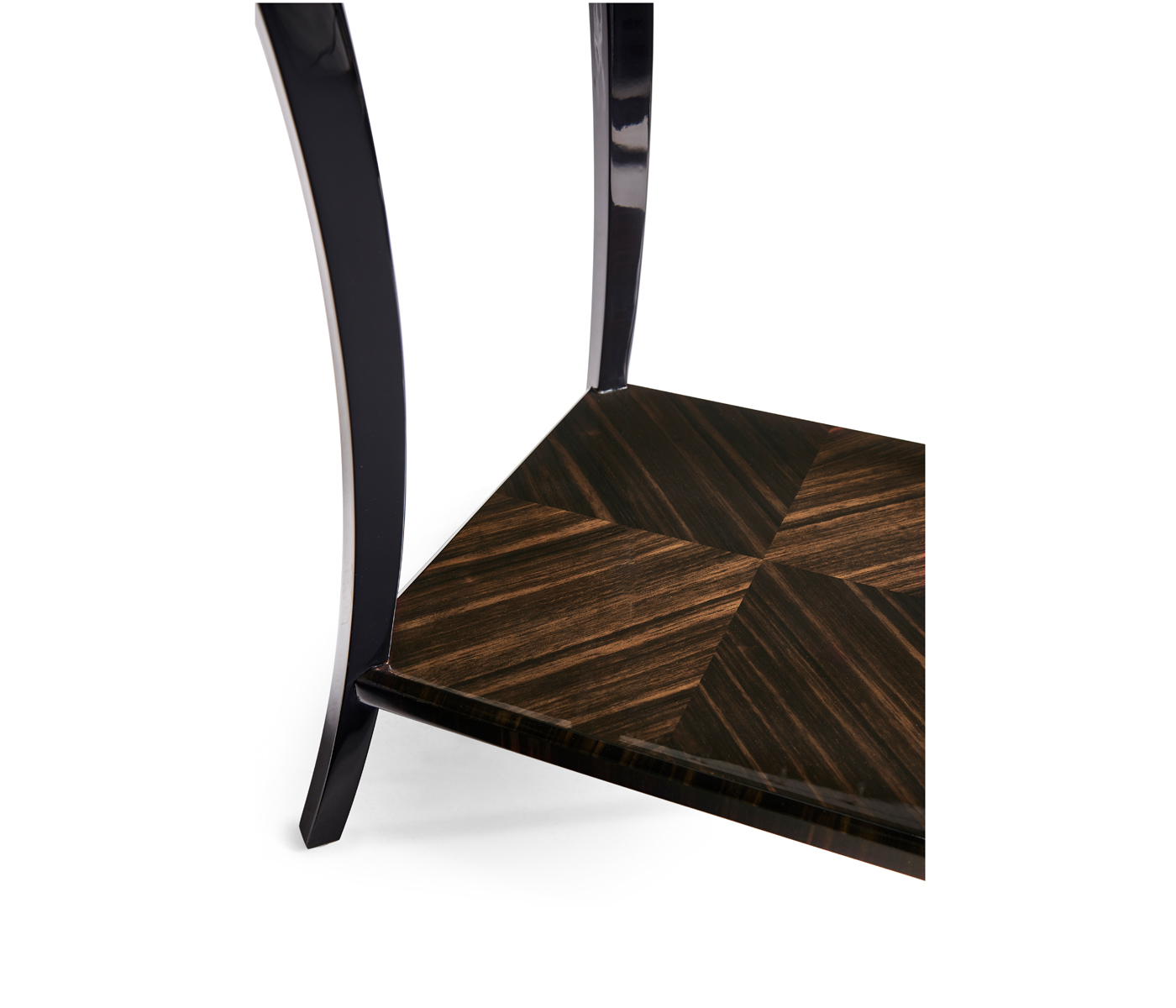 Small Square Art Deco Macassar Ebony High Lustre Side Table