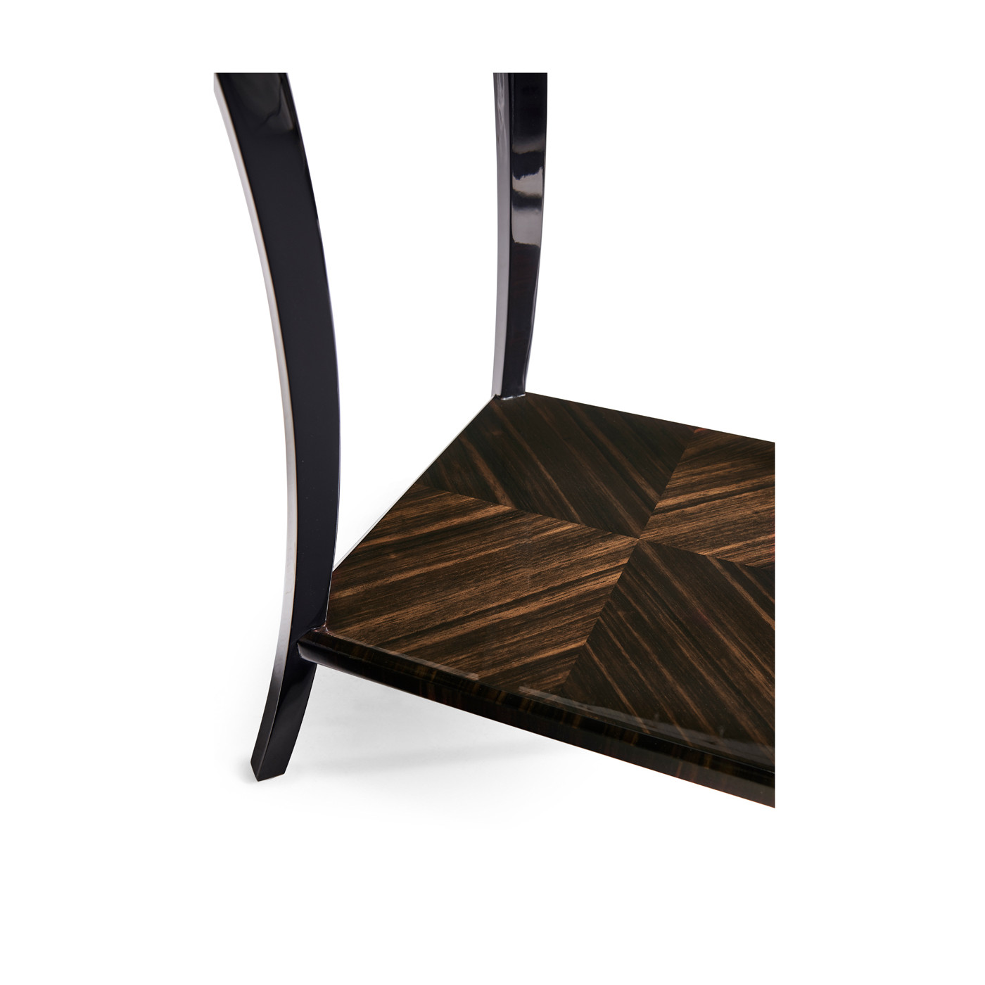 Small Square Art Deco Macassar Ebony High Lustre Side Table