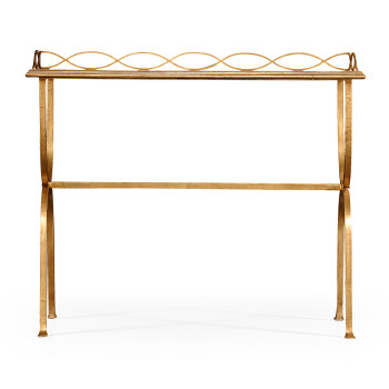 Églomisé & Gilded Iron Drinks Table