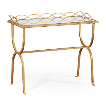 Églomisé & Gilded Iron Drinks Table