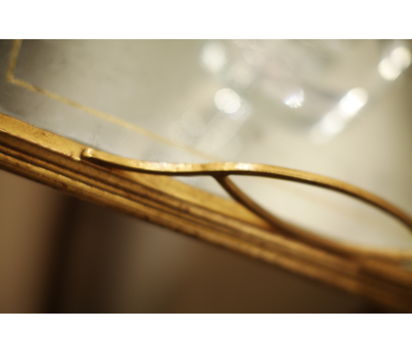 Églomisé & Gilded Iron Drinks Table
