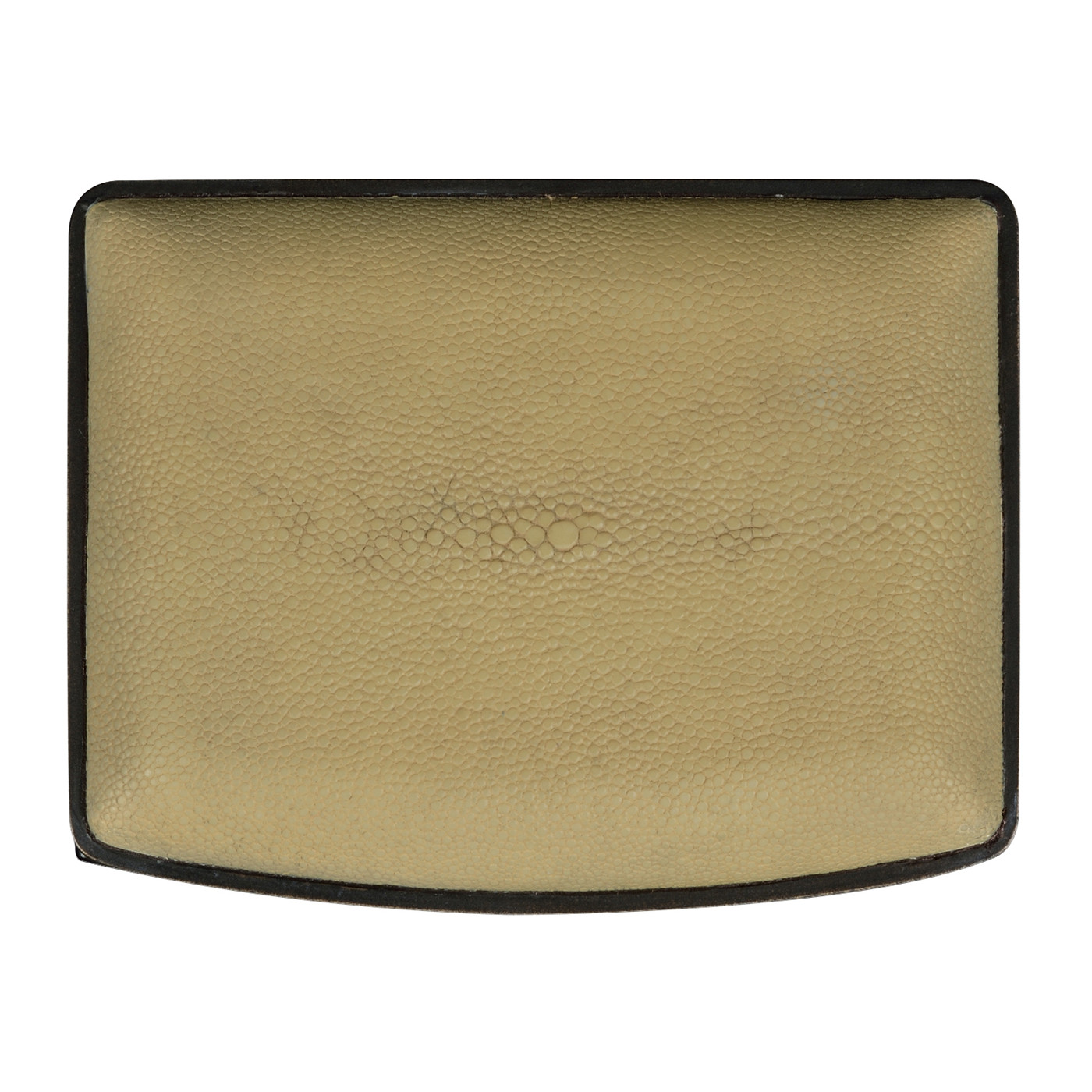 Faux Shagreen Bronze Box (Cream)