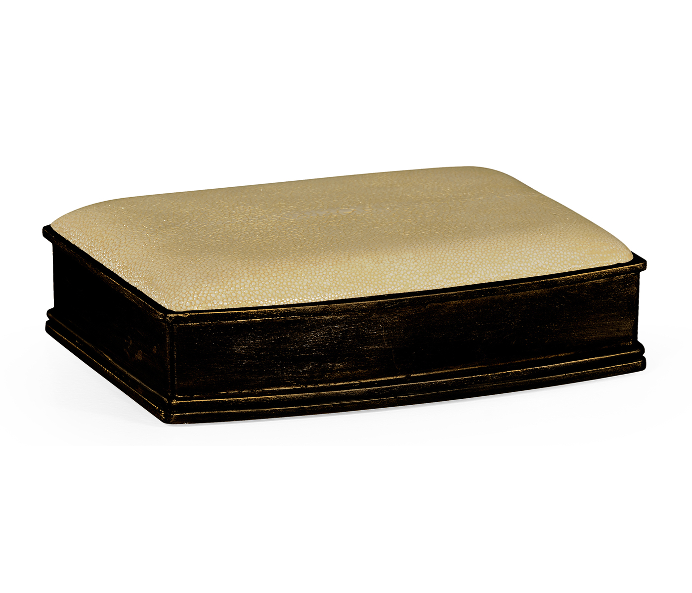 Faux Shagreen Bronze Box (Cream)