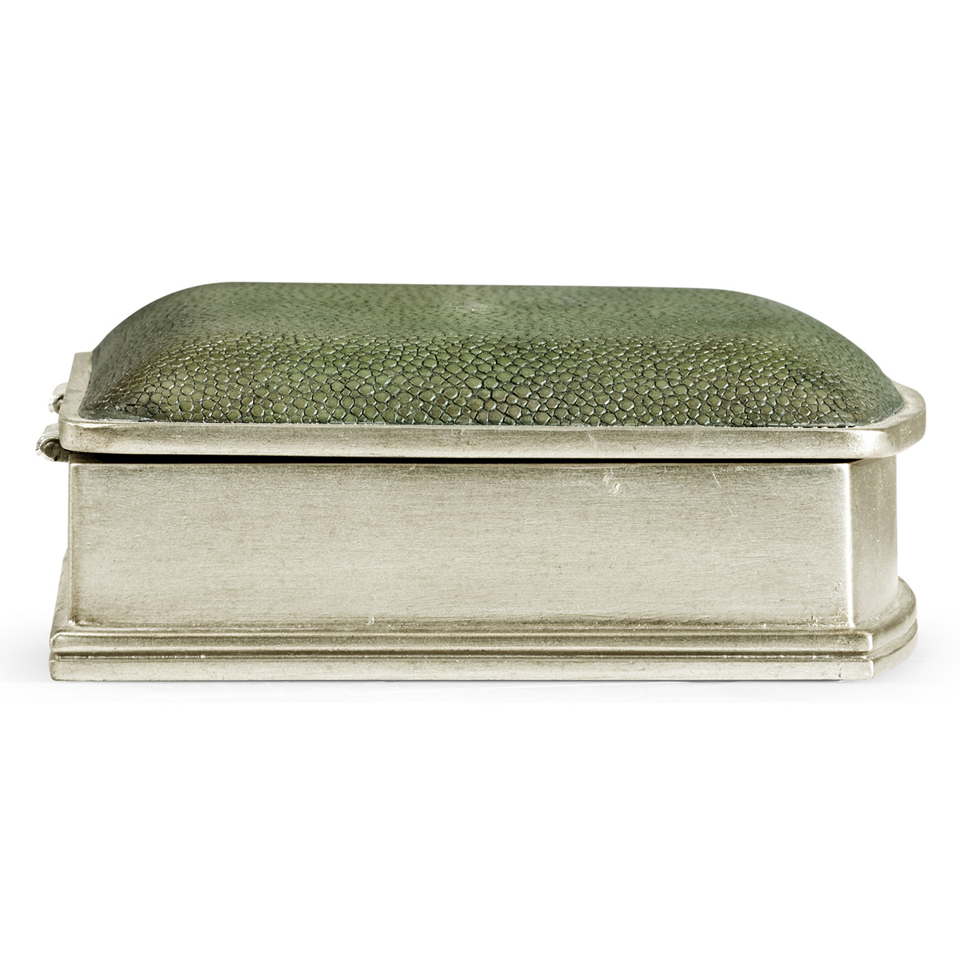 Green Faux Shagreen Silvered Box