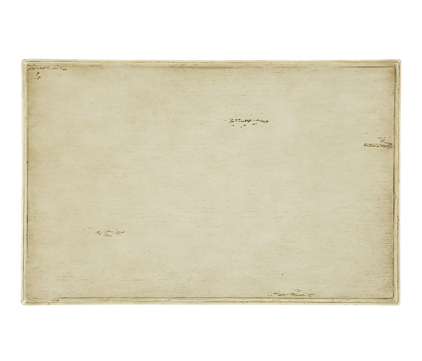 Three-tier grey rub-through étagère