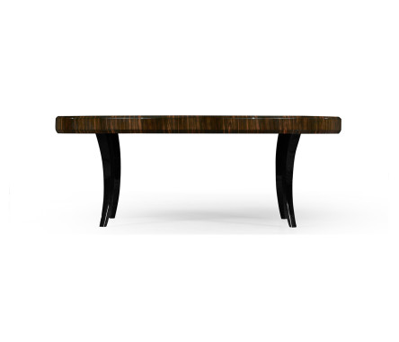 Oval Art Deco Macassar Ebony High Lustre Coffee Table