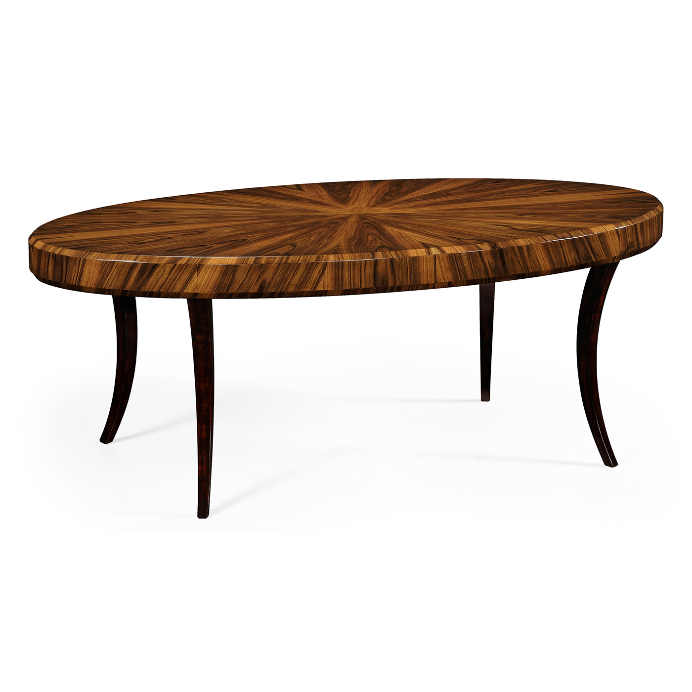 Art Deco High Lustre Oval Coffee Table
