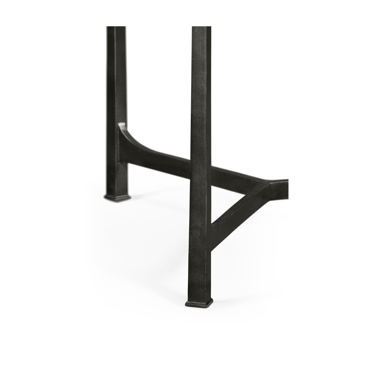 Large Églomisé & Bronze Iron Lamp Table