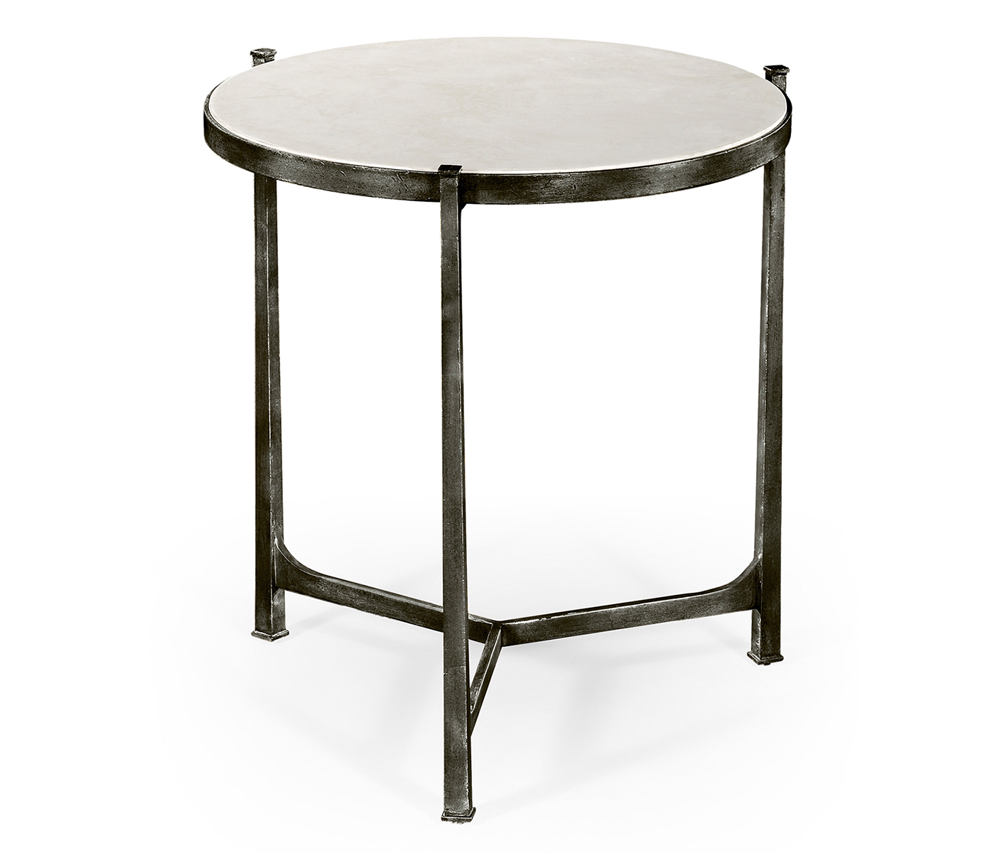 Large Scagliola & Bronze Round Side Table