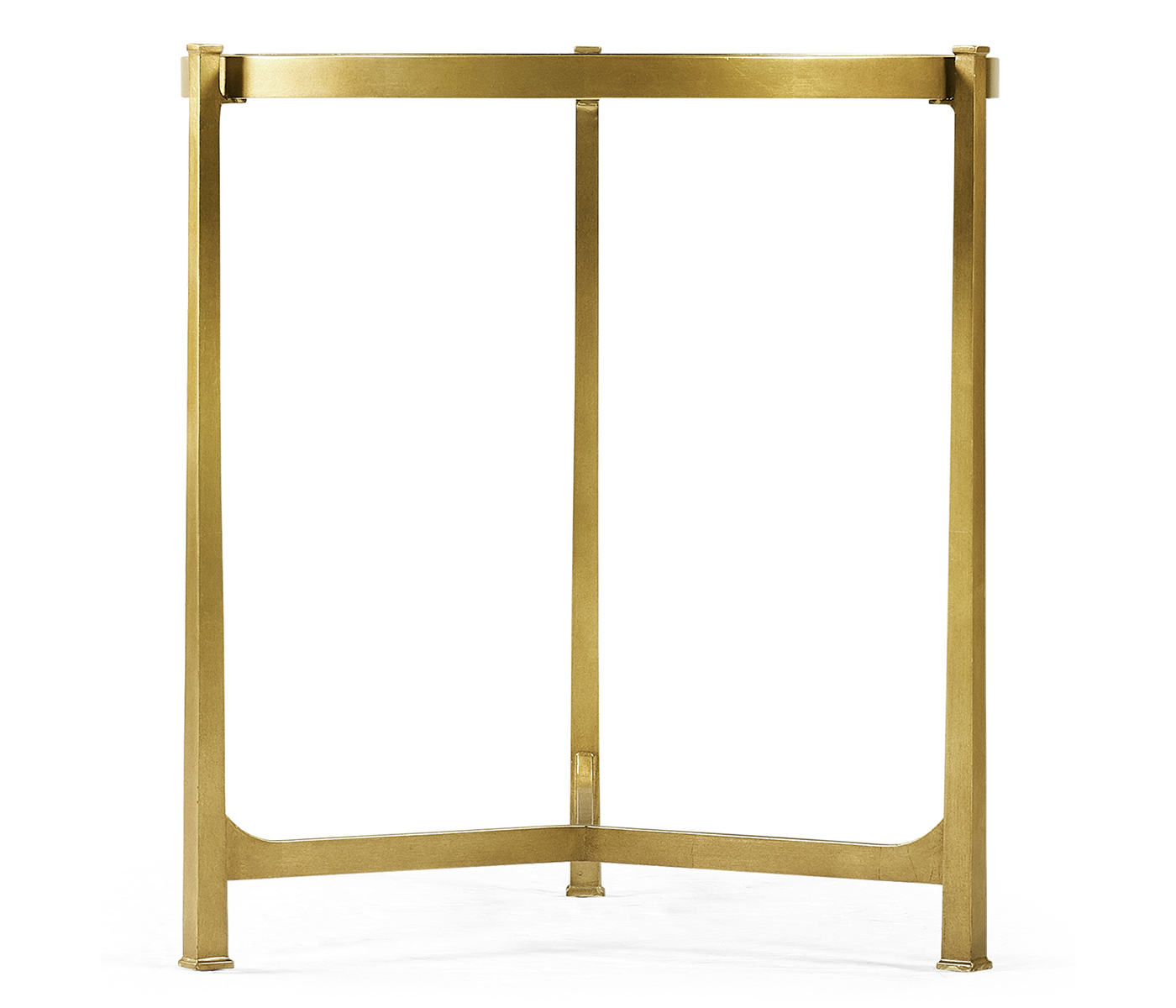 Large Églomisé & Gilded Iron Lamp Table 