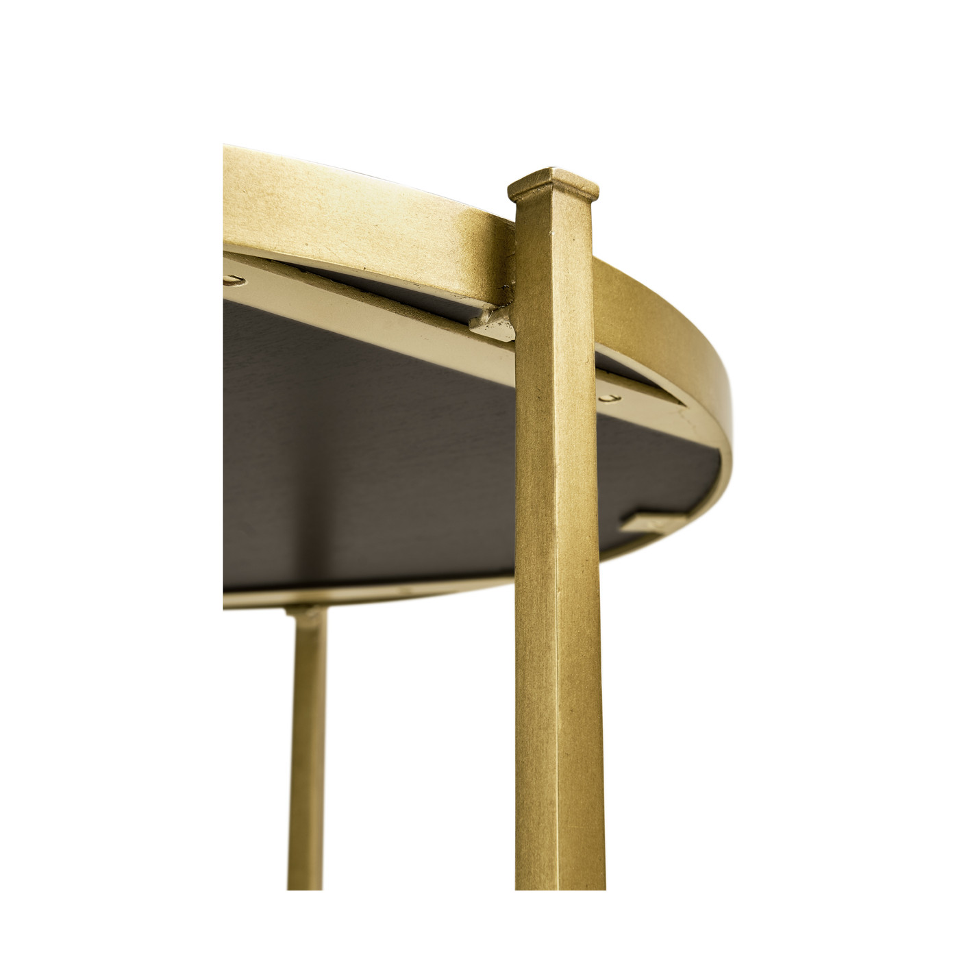 Large Églomisé & Gilded Iron Lamp Table 