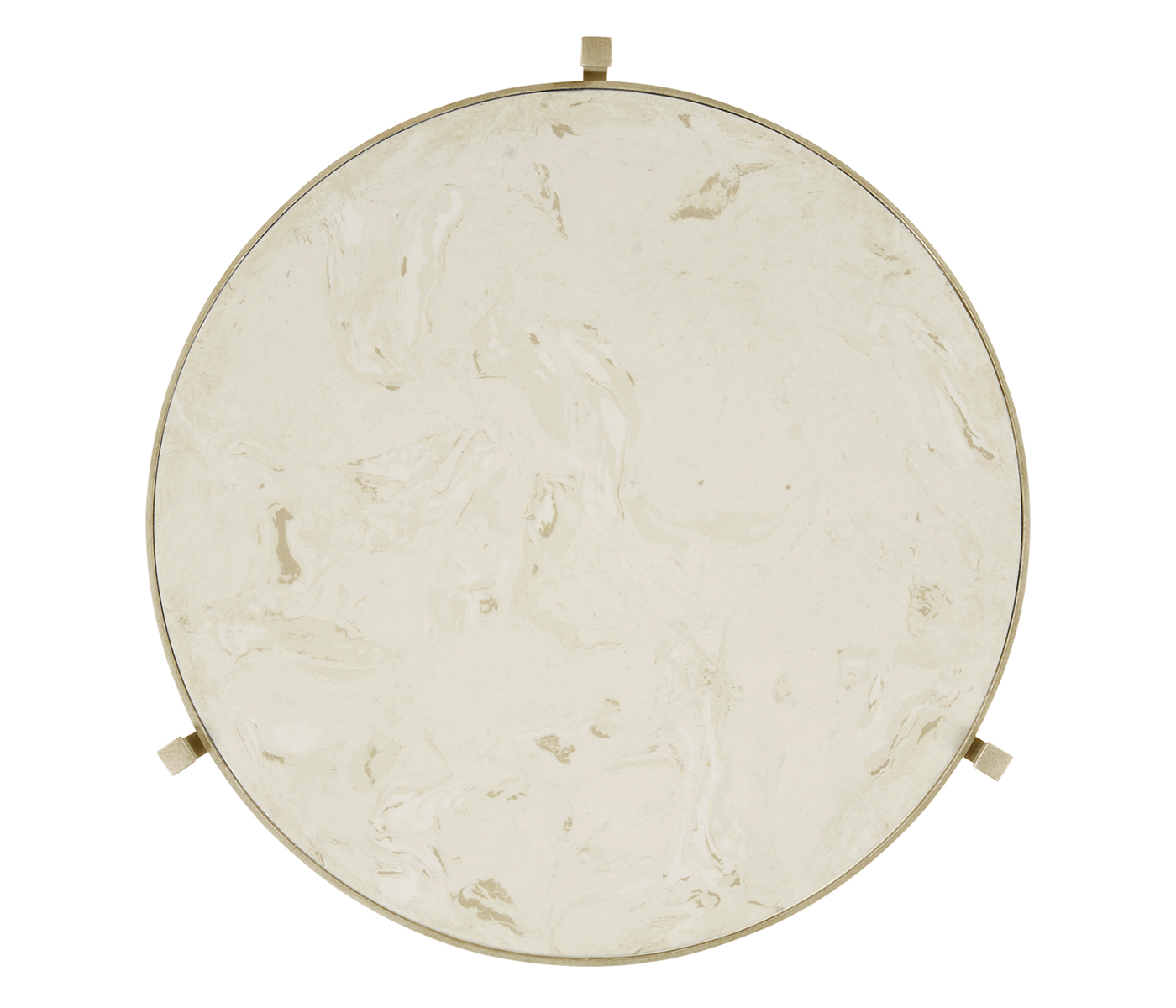 Large Scagliola & Silver Round Side Table