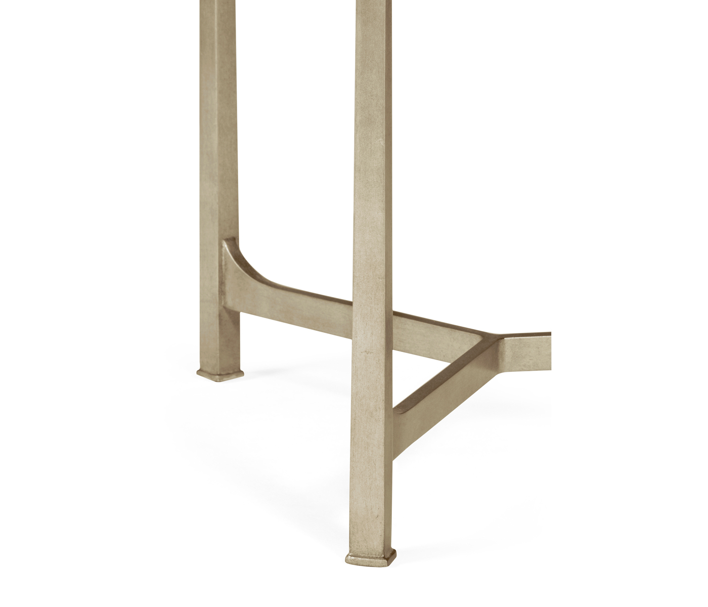 Large Scagliola & Silver Round Side Table