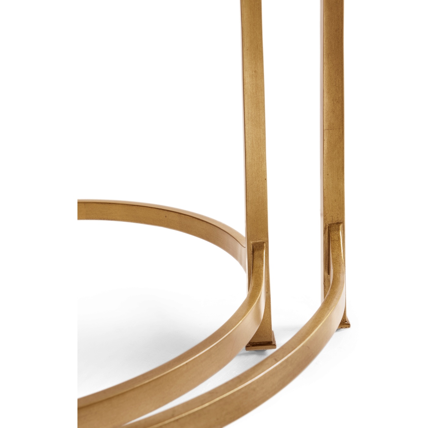 Églomisé & Gilded Iron Round Nest of Tables