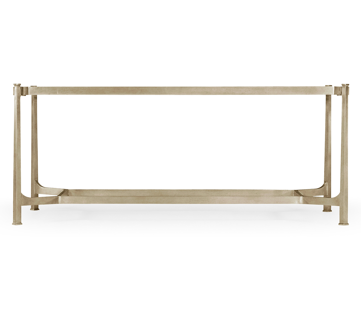 Églomisé & Silver Iron Rectangular Coffee Table