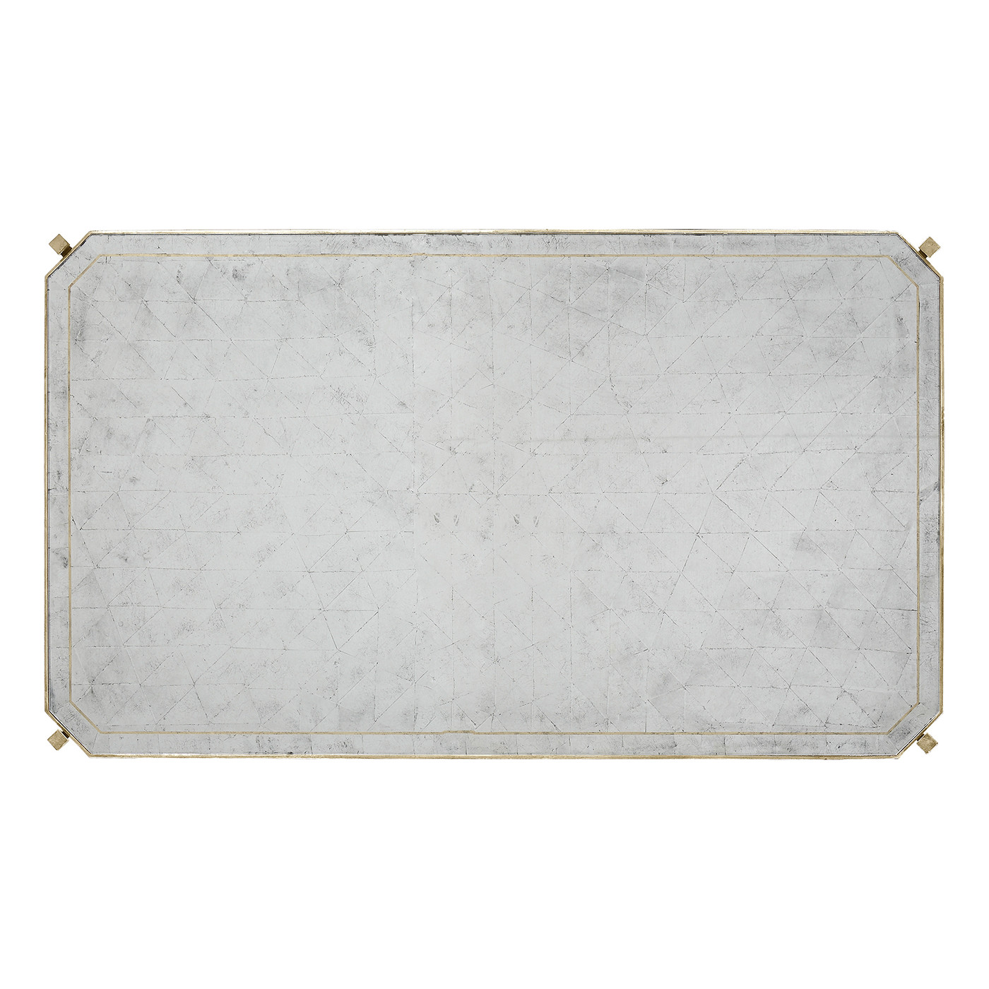 Églomisé & Silver Iron Rectangular Coffee Table