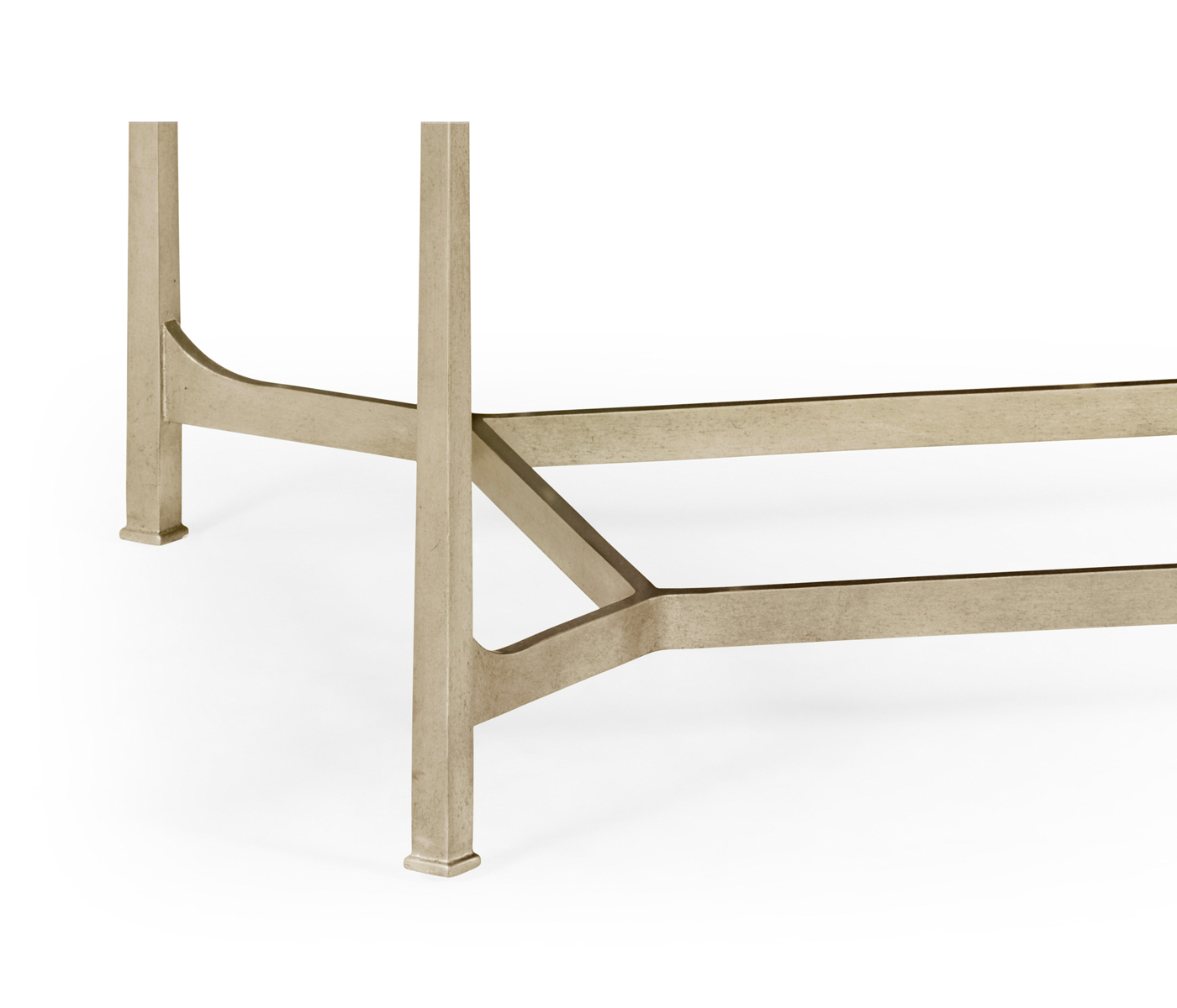 Églomisé & Silver Iron Rectangular Coffee Table