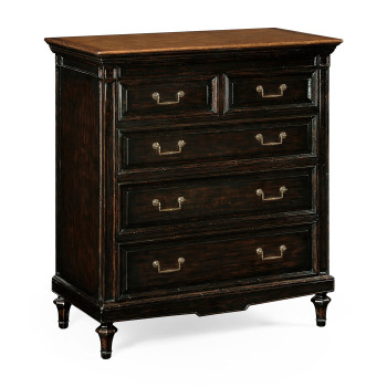 Directoire style chest of drawers (Walnut)