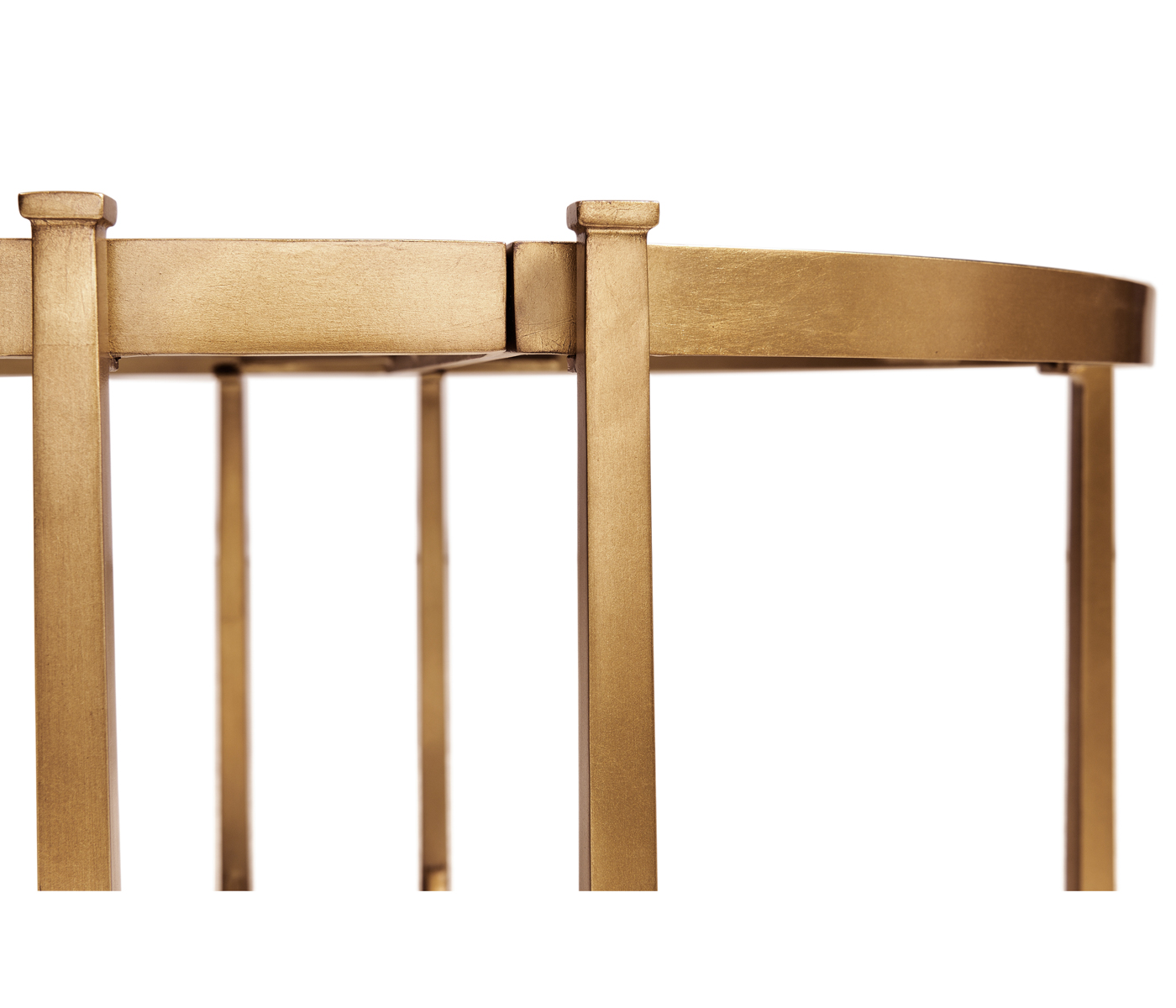 Églomisé & Gilded Iron Bunching Tables