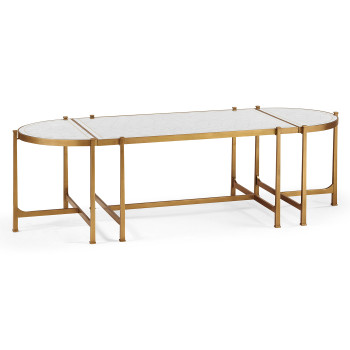 Églomisé & Gilded Iron Bunching Tables