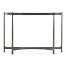 Large Églomisé & Bronze Iron Demilune Console