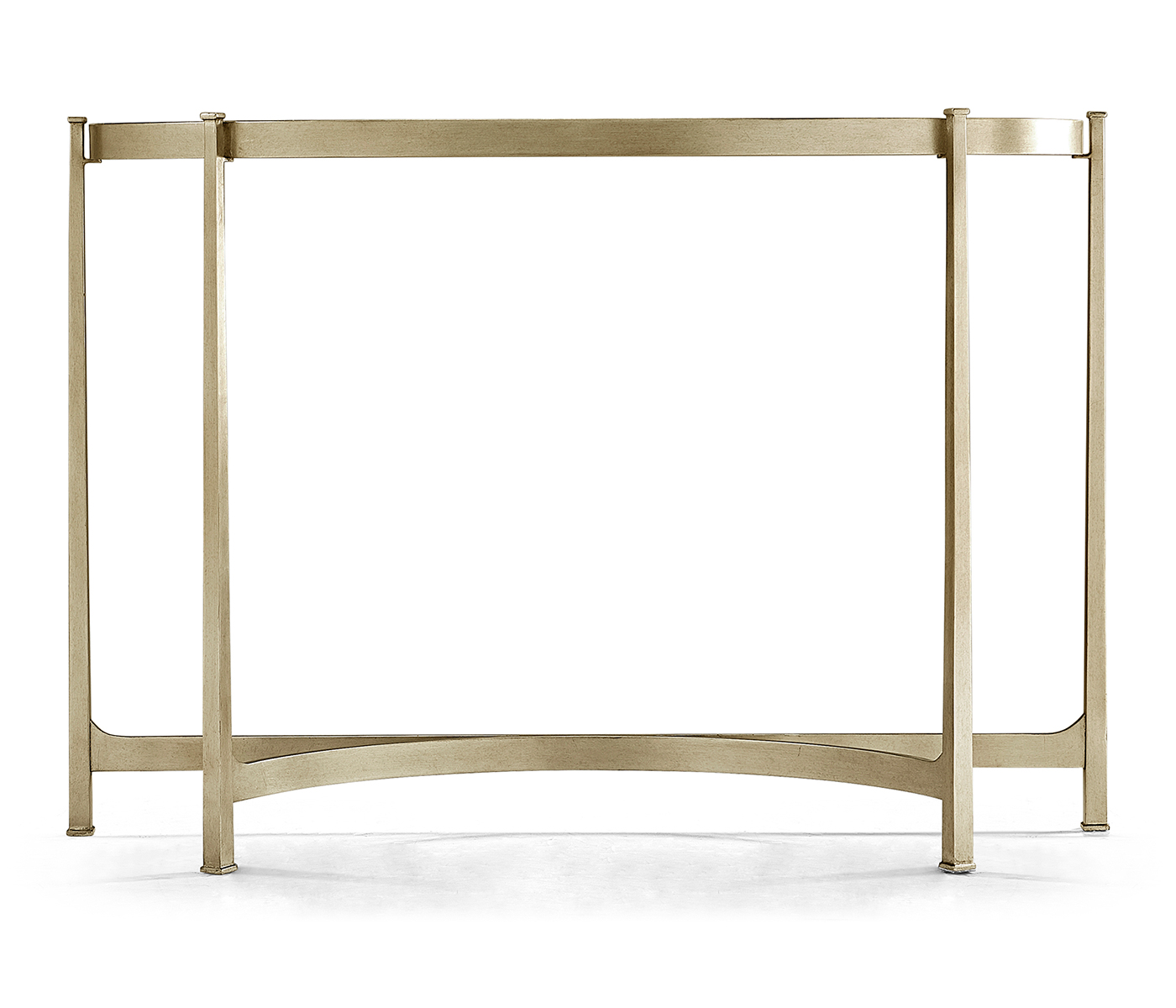 Large Églomisé & Silver Iron Demilune Console 