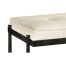 Bronze Iron & Cream Leather Bench