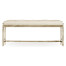 Silver Iron & Cream Leather Bench